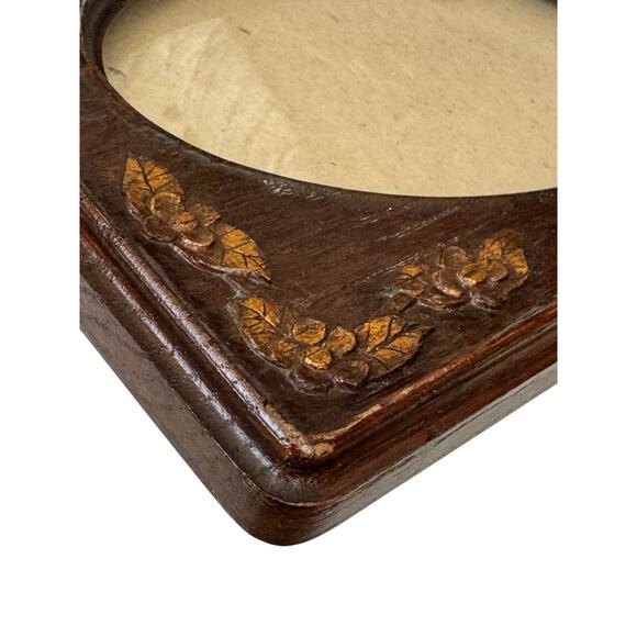 Vintage Collage Picture Frame Multi Opening Dark Wood Gold Details Ornate Photo - Picture 9 of 13